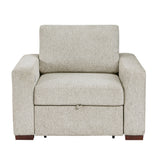 8548-2ACCLA2* (2)CONVERTIBLE CHAIR WITH PULL-OUT BED, CLICK MOTION BACK, TWO ARMS WITH SHELVES AND CHARGING PORTS from Homelegance - Luna Furniture