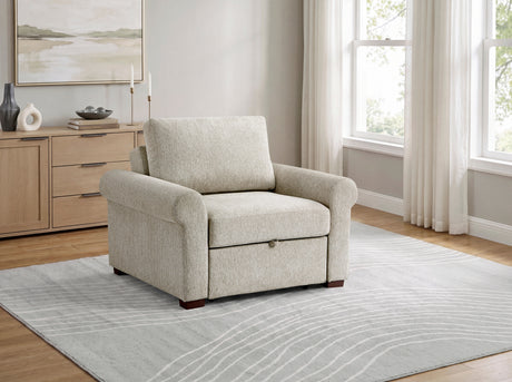 8548-2ACCLA4* (2)CONVERTIBLE CHAIR WITH PULL-OUT BED, CLICK MOTION BACK AND TWO ROLL ARMS from Homelegance - Luna Furniture