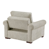 8548-2ACCLA4* (2)CONVERTIBLE CHAIR WITH PULL-OUT BED, CLICK MOTION BACK AND TWO ROLL ARMS from Homelegance - Luna Furniture