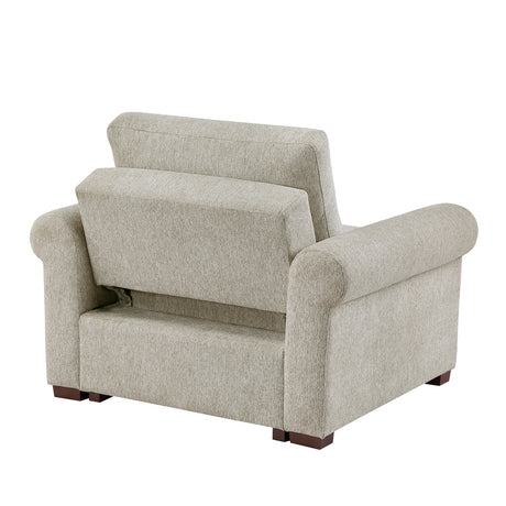 8548-2ACCLA4* (2)CONVERTIBLE CHAIR WITH PULL-OUT BED, CLICK MOTION BACK AND TWO ROLL ARMS from Homelegance - Luna Furniture