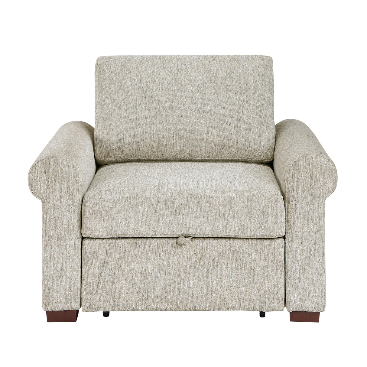 8548-2ACCLA4* (2)CONVERTIBLE CHAIR WITH PULL-OUT BED, CLICK MOTION BACK AND TWO ROLL ARMS from Homelegance - Luna Furniture