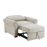 8548-2ACCLA4* (2)CONVERTIBLE CHAIR WITH PULL-OUT BED, CLICK MOTION BACK AND TWO ROLL ARMS from Homelegance - Luna Furniture