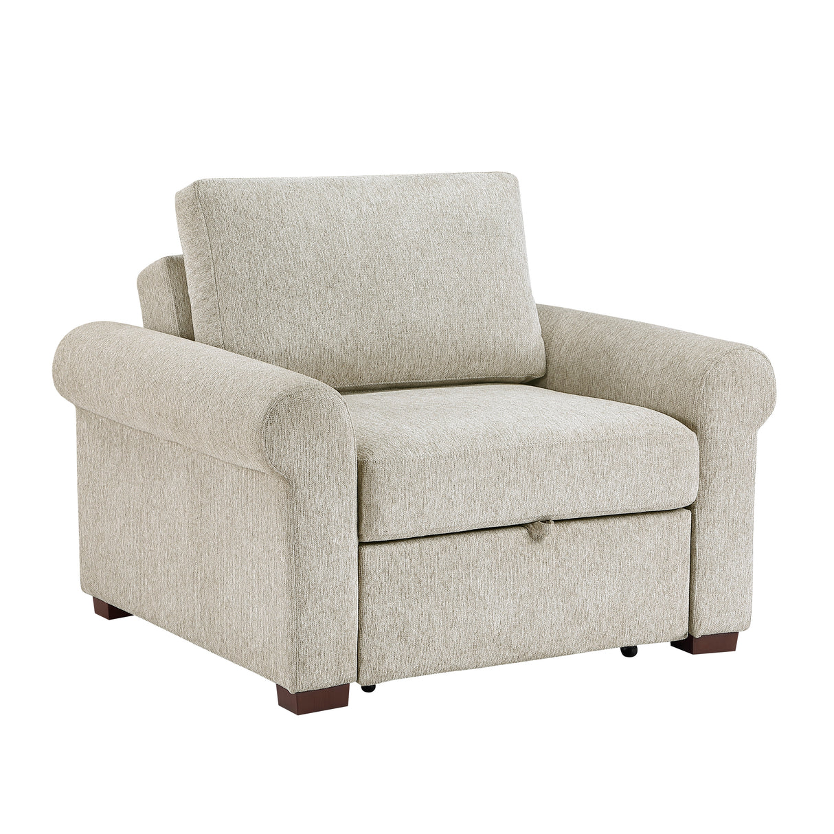 8548-2ACCLA4* (2)CONVERTIBLE CHAIR WITH PULL-OUT BED, CLICK MOTION BACK AND TWO ROLL ARMS from Homelegance - Luna Furniture