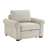 8548-2ACCLA4* (2)CONVERTIBLE CHAIR WITH PULL-OUT BED, CLICK MOTION BACK AND TWO ROLL ARMS from Homelegance - Luna Furniture