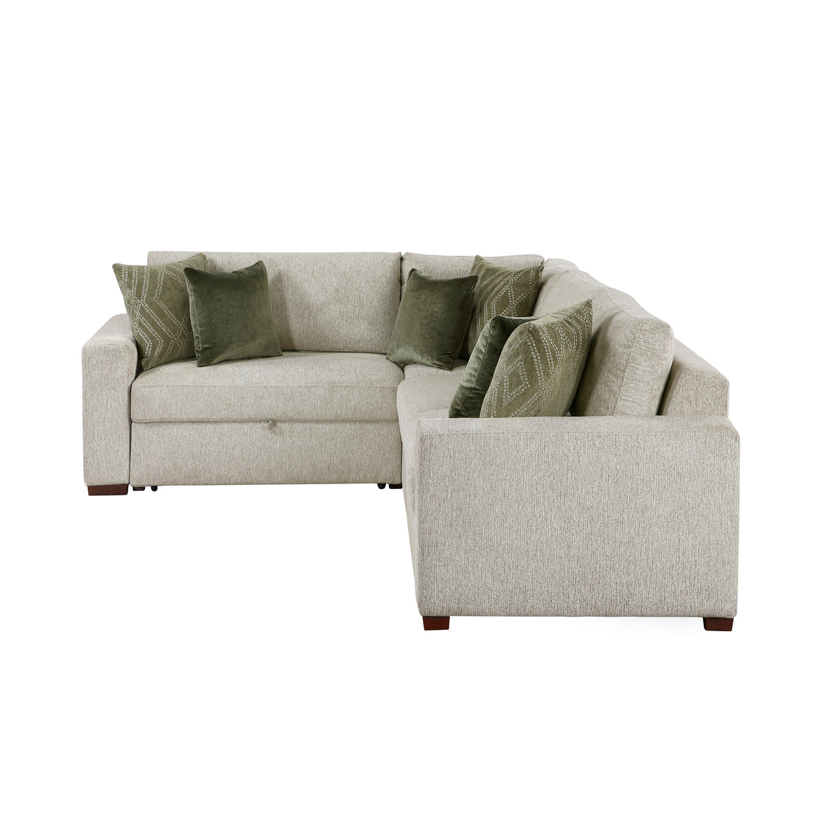 8548*4SC15ACLA (4)3-PIECE SECTIONAL WITH PULL-OUT BED AND CLICK MOTION BACK from Homelegance - Luna Furniture