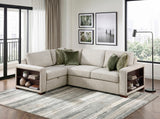 Isla Beige 3-Piece Sleeper Sectional with Click-Motion Back from Homelegance - Luna Furniture