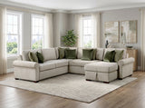 Isla Sage Sand 4-Piece Sectional with Chair and a Half Sleeper and Storage Chaise from Homelegance - Luna Furniture