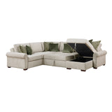 8548*5SC15ACLA4 (5)4-PIECE SECTIONAL WITH REVERSIBLE CHAISE, PULL-OUT BED, HIDDEN STORAGE AND CLICK MOTION BACK from Homelegance - Luna Furniture