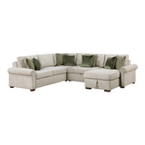8548*5SC15ACLA4 (5)4-PIECE SECTIONAL WITH REVERSIBLE CHAISE, PULL-OUT BED, HIDDEN STORAGE AND CLICK MOTION BACK from Homelegance - Luna Furniture