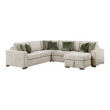 8548*5SC15ACLA (5)4-PIECE SECTIONAL WITH REVERSIBLE CHAISE, PULL-OUT BED, HIDDEN STORAGE AND CLICK MOTION BACK from Homelegance - Luna Furniture