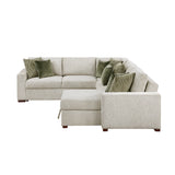 8548*5SC15ACLA (5)4-PIECE SECTIONAL WITH REVERSIBLE CHAISE, PULL-OUT BED, HIDDEN STORAGE AND CLICK MOTION BACK from Homelegance - Luna Furniture