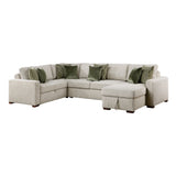 8548*5SC15ACLA (5)4-PIECE SECTIONAL WITH REVERSIBLE CHAISE, PULL-OUT BED, HIDDEN STORAGE AND CLICK MOTION BACK from Homelegance - Luna Furniture