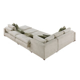 8548*6SC15ACLA2 (6)5-PIECE SECTIONAL WITH REVERSIBLE CHAISE, PULL-OUT BED, HIDDEN STORAGE AND CLICK MOTION BACK from Homelegance - Luna Furniture