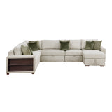 8548*6SC15ACLA2 (6)5-PIECE SECTIONAL WITH REVERSIBLE CHAISE, PULL-OUT BED, HIDDEN STORAGE AND CLICK MOTION BACK from Homelegance - Luna Furniture