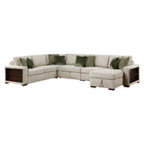 8548*6SC15ACLA2 (6)5-PIECE SECTIONAL WITH REVERSIBLE CHAISE, PULL-OUT BED, HIDDEN STORAGE AND CLICK MOTION BACK from Homelegance - Luna Furniture