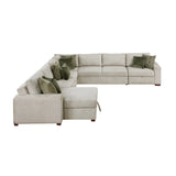 8548*6SCACCLA (6)5-PIECE SECTIONAL WITH REVERSIBLE CHAISE, PULL-OUT BED, HIDDEN STORAGE AND CLICK MOTION BACK from Homelegance - Luna Furniture