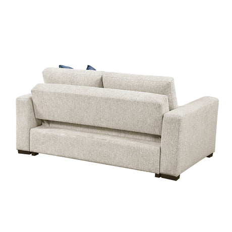 Isla Beige Loveseat with Pull-out Bed and Click Motion Back from Homelegance - Luna Furniture