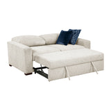 Isla Beige Loveseat with Pull-out Bed and Click Motion Back from Homelegance - Luna Furniture