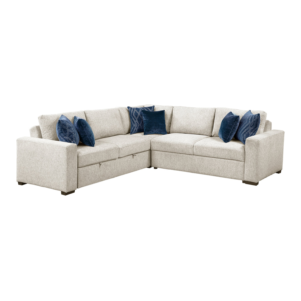 Isla Beige 3-Piece Sectional with Pull-out Bed from Homelegance - Luna Furniture