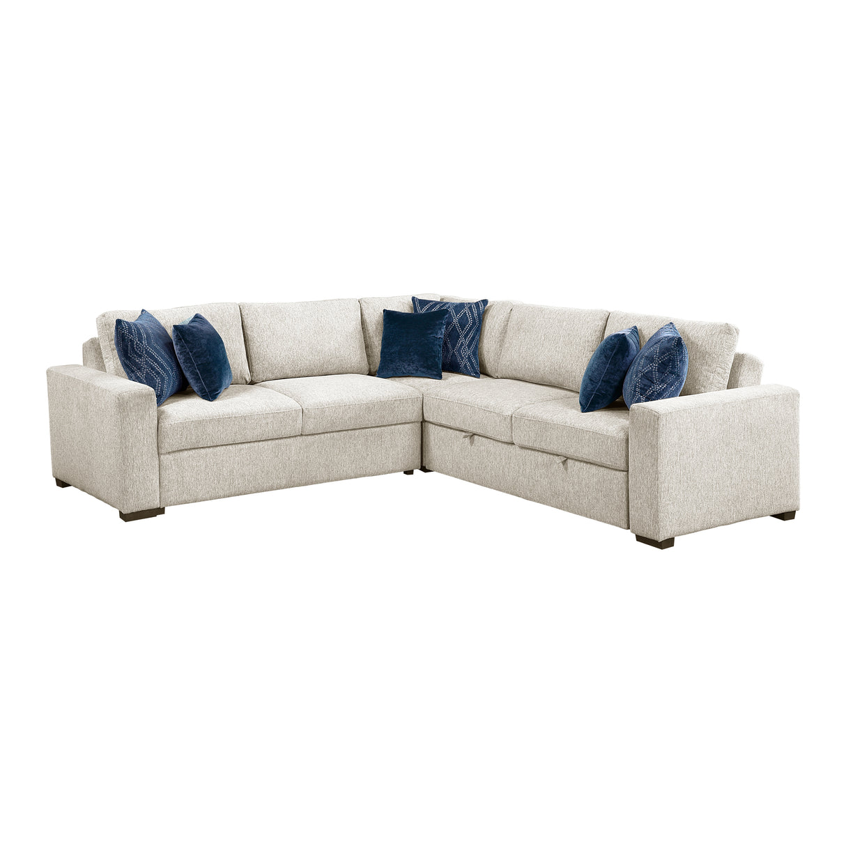 Isla Beige 3-Piece Sectional with Pull-out Bed from Homelegance - Luna Furniture