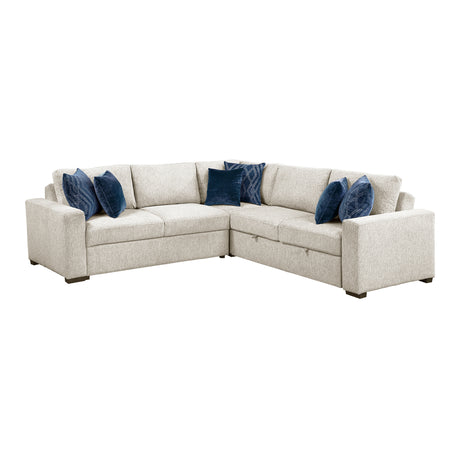 Isla Beige 3-Piece Sectional with Pull-out Bed from Homelegance - Luna Furniture