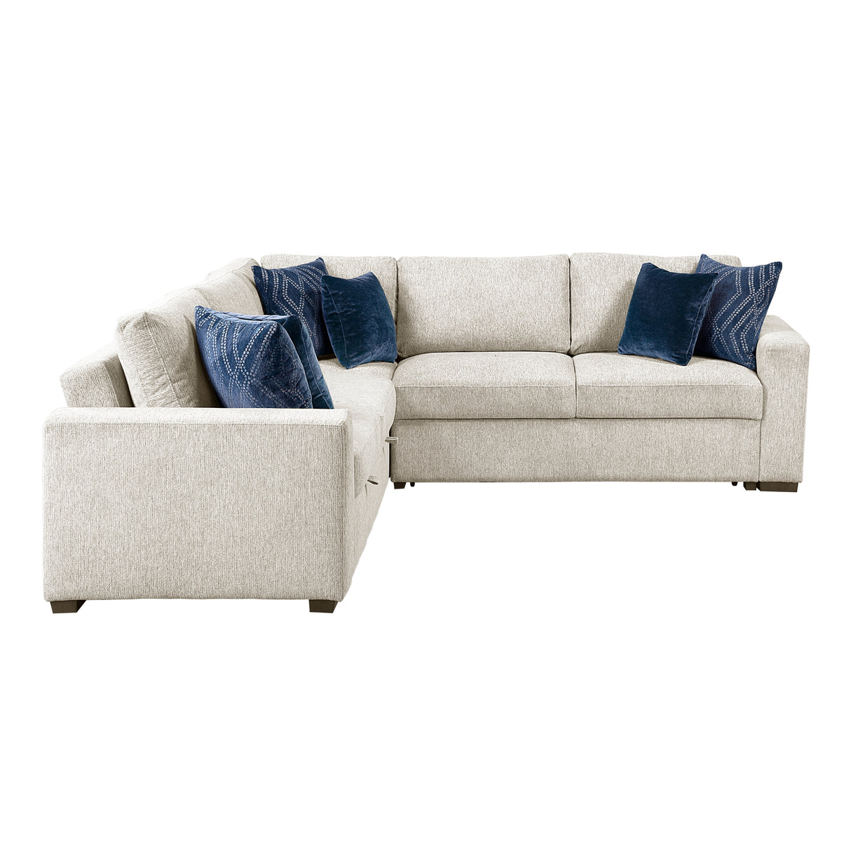 Isla Beige 3-Piece Sectional with Pull-out Bed from Homelegance - Luna Furniture