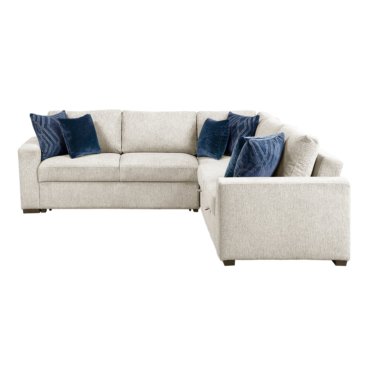 Isla Beige 3-Piece Sectional with Pull-out Bed from Homelegance - Luna Furniture