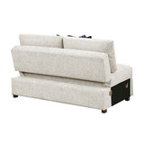 Isla Beige 5-Piece Sectional with Reversible Chaise, Pull-out Bed and Hidden Storage from Homelegance - Luna Furniture
