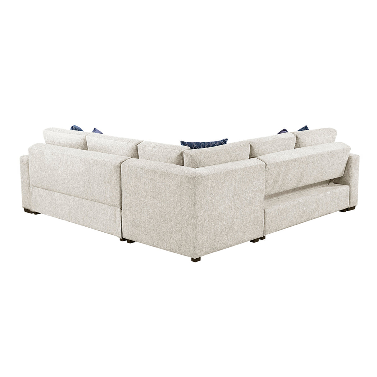 8548BE*52ACLCR2AAOT (5)4-Piece Sectional with Pull-out Bed and Ottoman from Homelegance - Luna Furniture