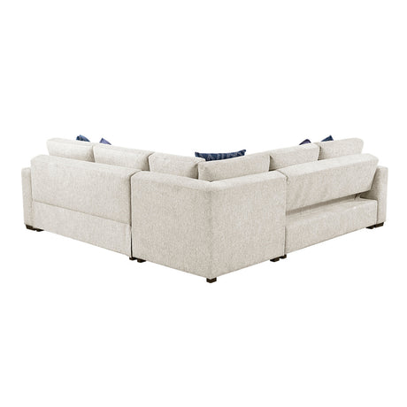 8548BE*52ACLCR2AAOT (5)4-Piece Sectional with Pull-out Bed and Ottoman from Homelegance - Luna Furniture