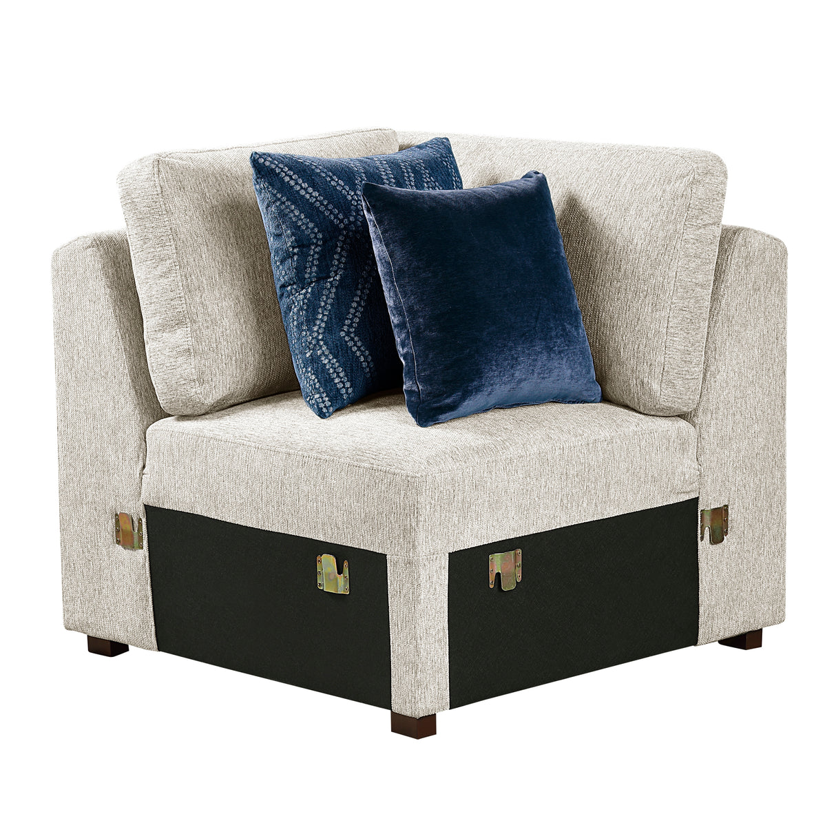 Isla Beige 5-Piece Sectional with Reversible Chaise, Pull-out Bed and Hidden Storage from Homelegance - Luna Furniture