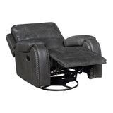 Newnan Gray Swivel Glider Reclining Chair from Homelegance - Luna Furniture
