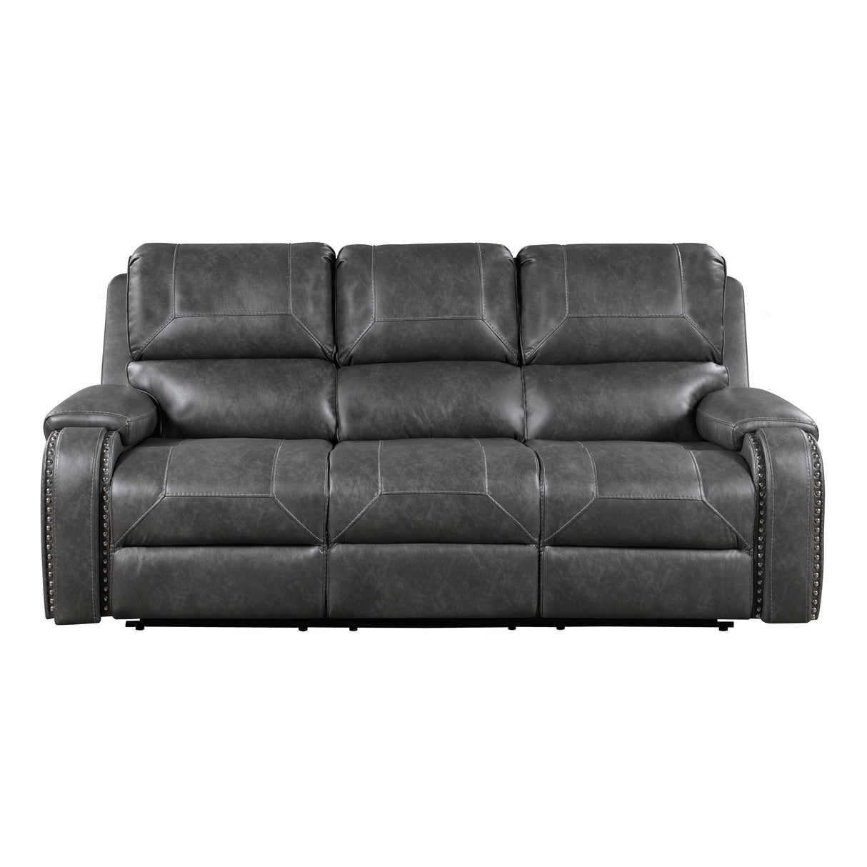 Newnan Gray Double Reclining Sofa from Homelegance - Luna Furniture