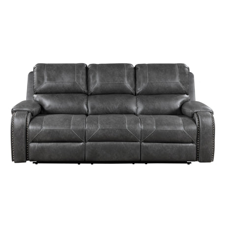 Newnan Gray Double Reclining Sofa from Homelegance - Luna Furniture