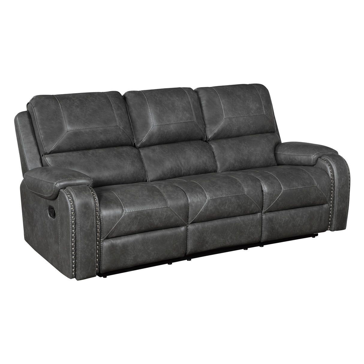 Newnan Gray Double Reclining Sofa from Homelegance - Luna Furniture