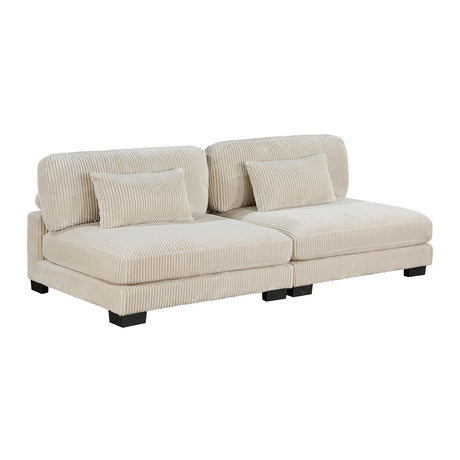 Traverse Beige Corduroy 5-Piece Modular Sectional from Homelegance - Luna Furniture