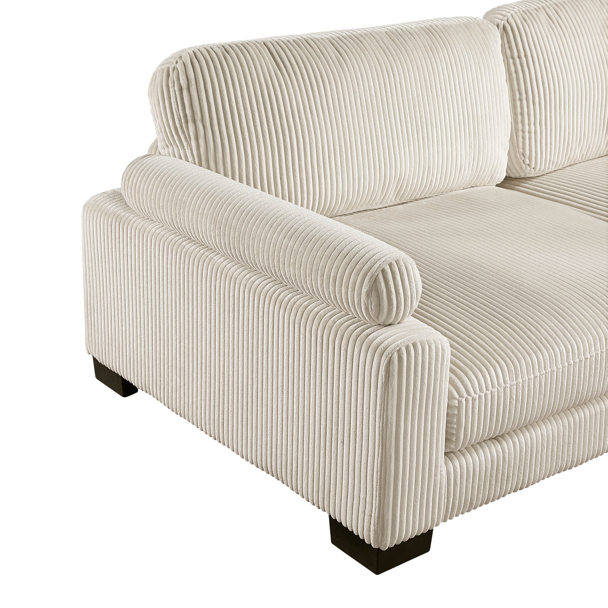 Traverse Beige Corduroy Ottoman from Homelegance - Luna Furniture