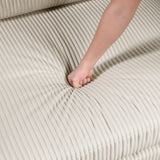 Traverse Beige Corduroy Corner Seat from Homelegance - Luna Furniture