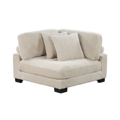Traverse Beige Corduroy Armless Chair from Homelegance - Luna Furniture