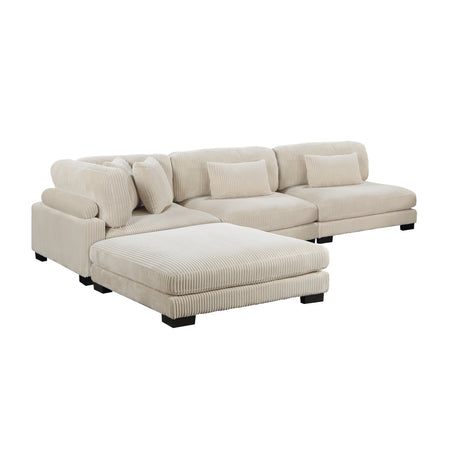 8555BE*2AC1CROT (4)4-Piece Modular Sectional with Ottoman from Homelegance - Luna Furniture