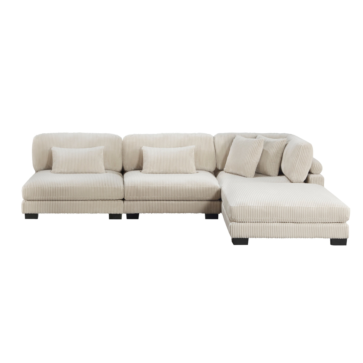 8555BE*2AC1CROT (4)4-Piece Modular Sectional with Ottoman from Homelegance - Luna Furniture
