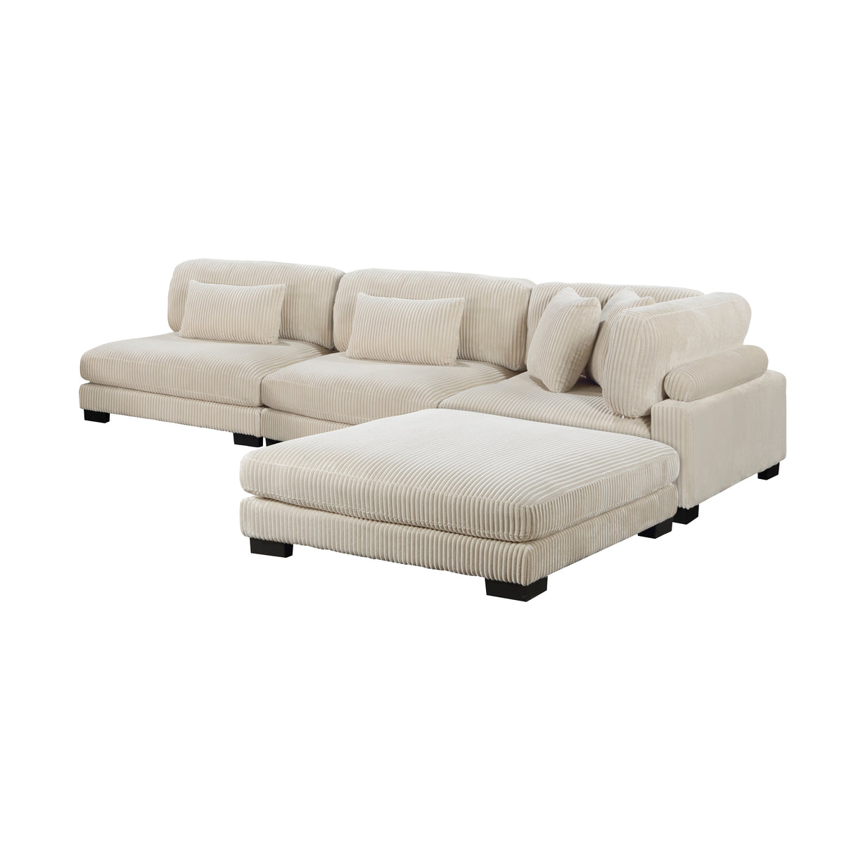 8555BE*2AC1CROT (4)4-Piece Modular Sectional with Ottoman from Homelegance - Luna Furniture
