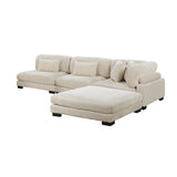 8555BE*2AC1CROT (4)4-Piece Modular Sectional with Ottoman from Homelegance - Luna Furniture