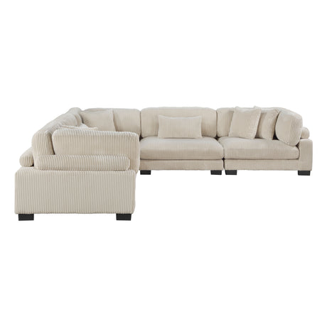Traverse Beige Corduroy 5-Piece Modular Sectional with Corner Seats from Homelegance - Luna Furniture
