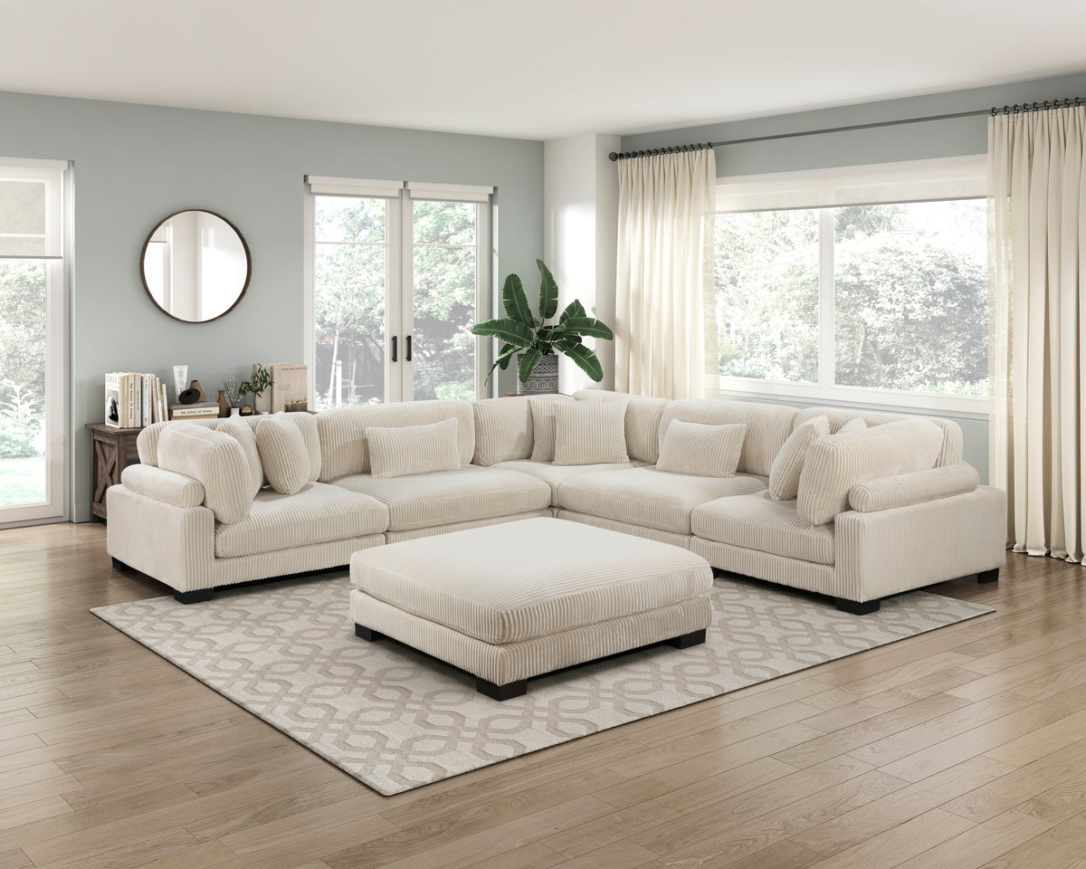 8555BE*3CR2ACOT (6)6-Piece Modular Sectional with Ottoman from Homelegance - Luna Furniture