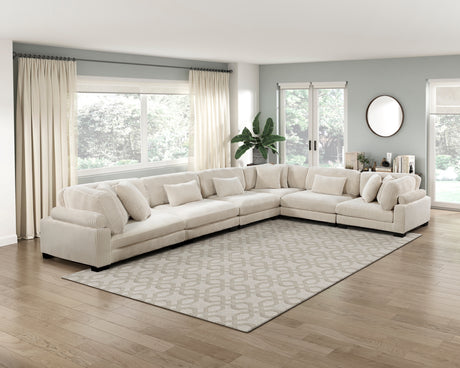 Traverse Beige Corduroy Corner Seat from Homelegance - Luna Furniture