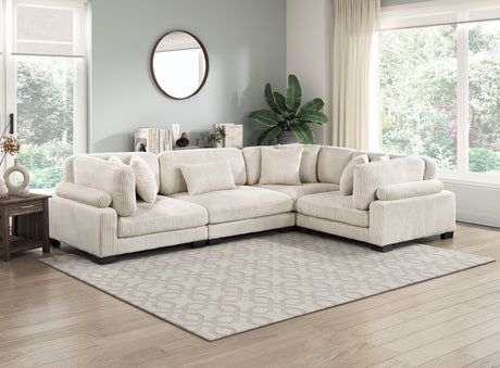 Traverse Beige Corduroy Corner Seat from Homelegance - Luna Furniture