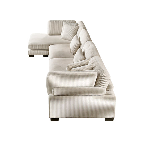 Traverse Beige Reversible Chaise from Homelegance - Luna Furniture