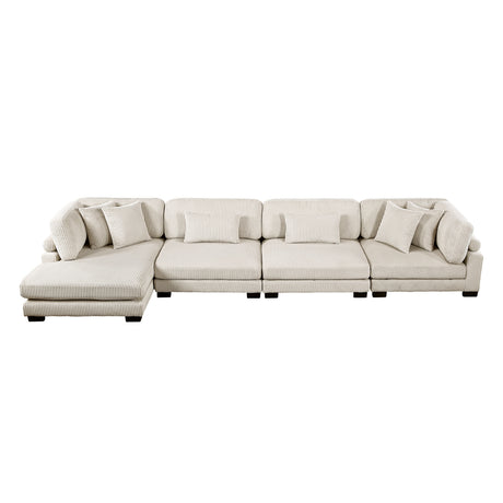 Traverse Beige Reversible Chaise from Homelegance - Luna Furniture