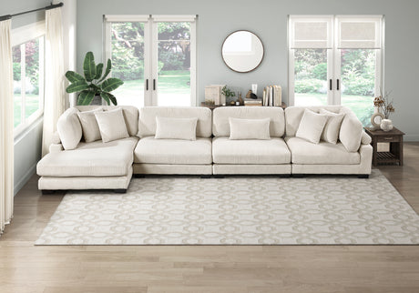 Traverse Beige Corduroy Corner Seat from Homelegance - Luna Furniture